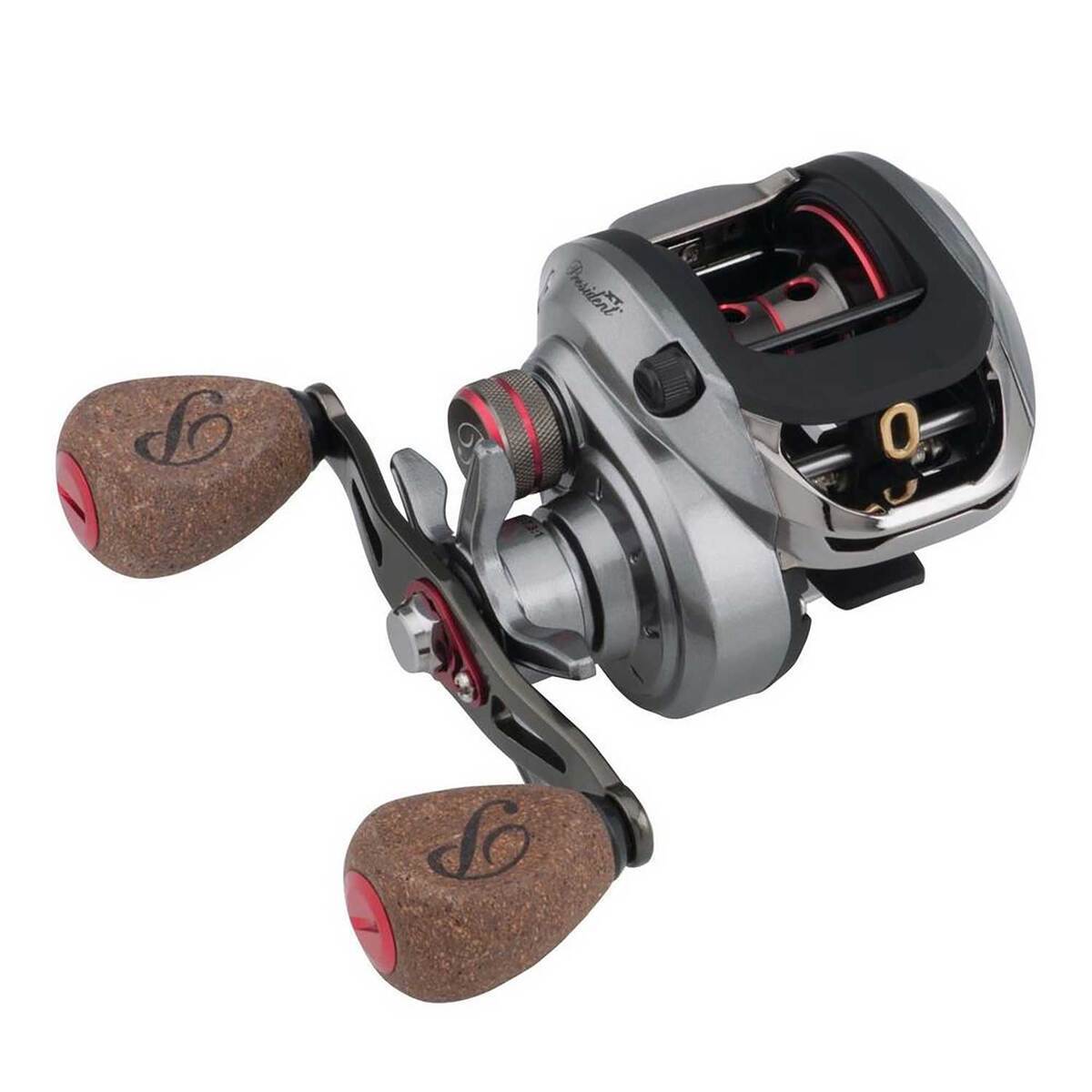 Pflueger President XT Low Profile Casting Reel - Right Retrieve - Red/Silver LP Pflueger President XT Low Profile Casting Reel - Right Retrieve - Red/Silver LP