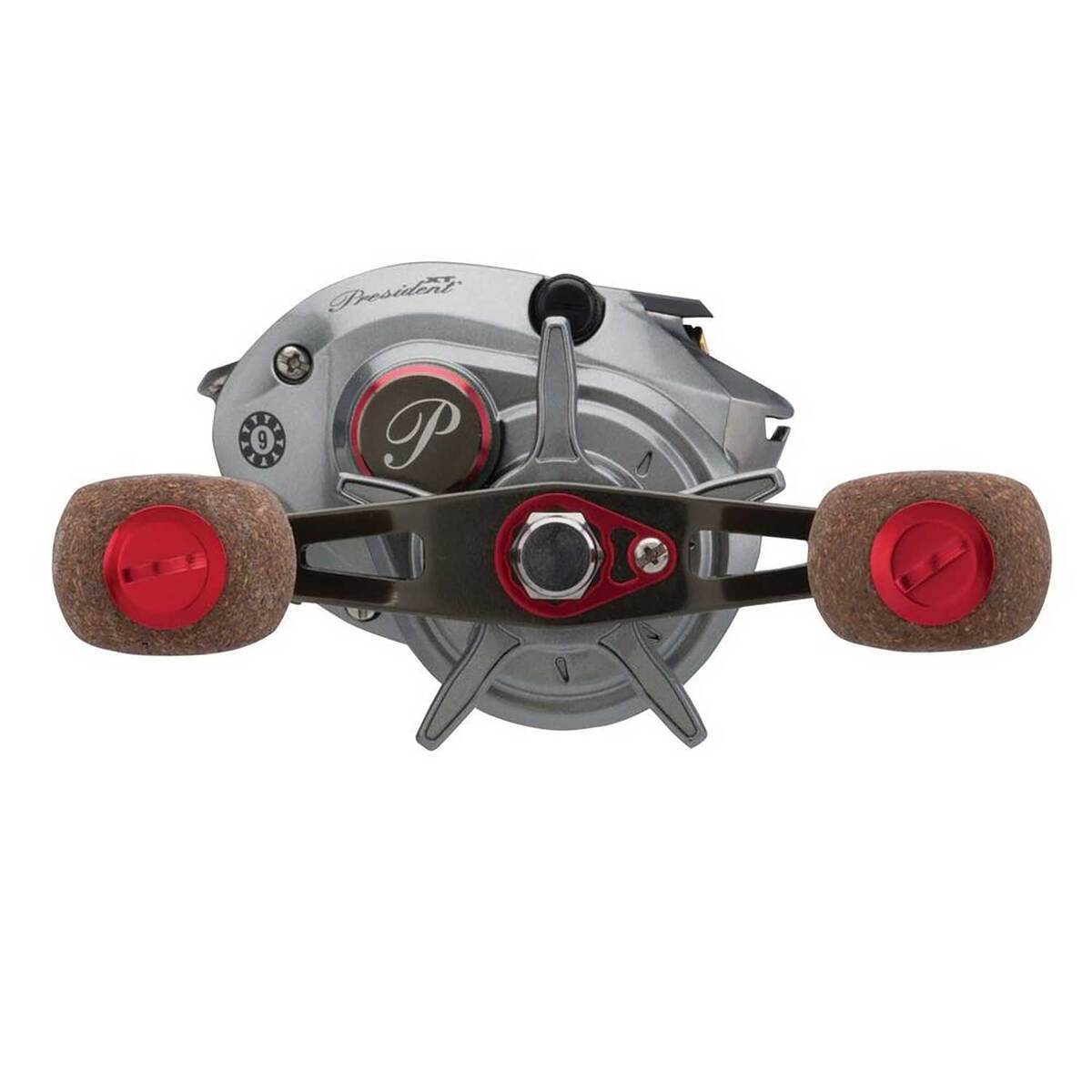 Pflueger President XT Low Profile Casting Reel - Right Retrieve - Red/Silver LP Pflueger President XT Low Profile Casting Reel - Right Retrieve - Red/Silver LP