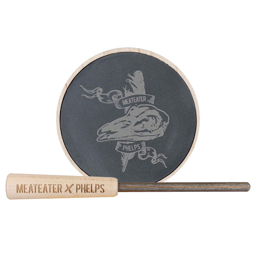 Phelps Game Calls MeatEater x Phelps Slate Over Glass Maple Pot Turkey Call - Black