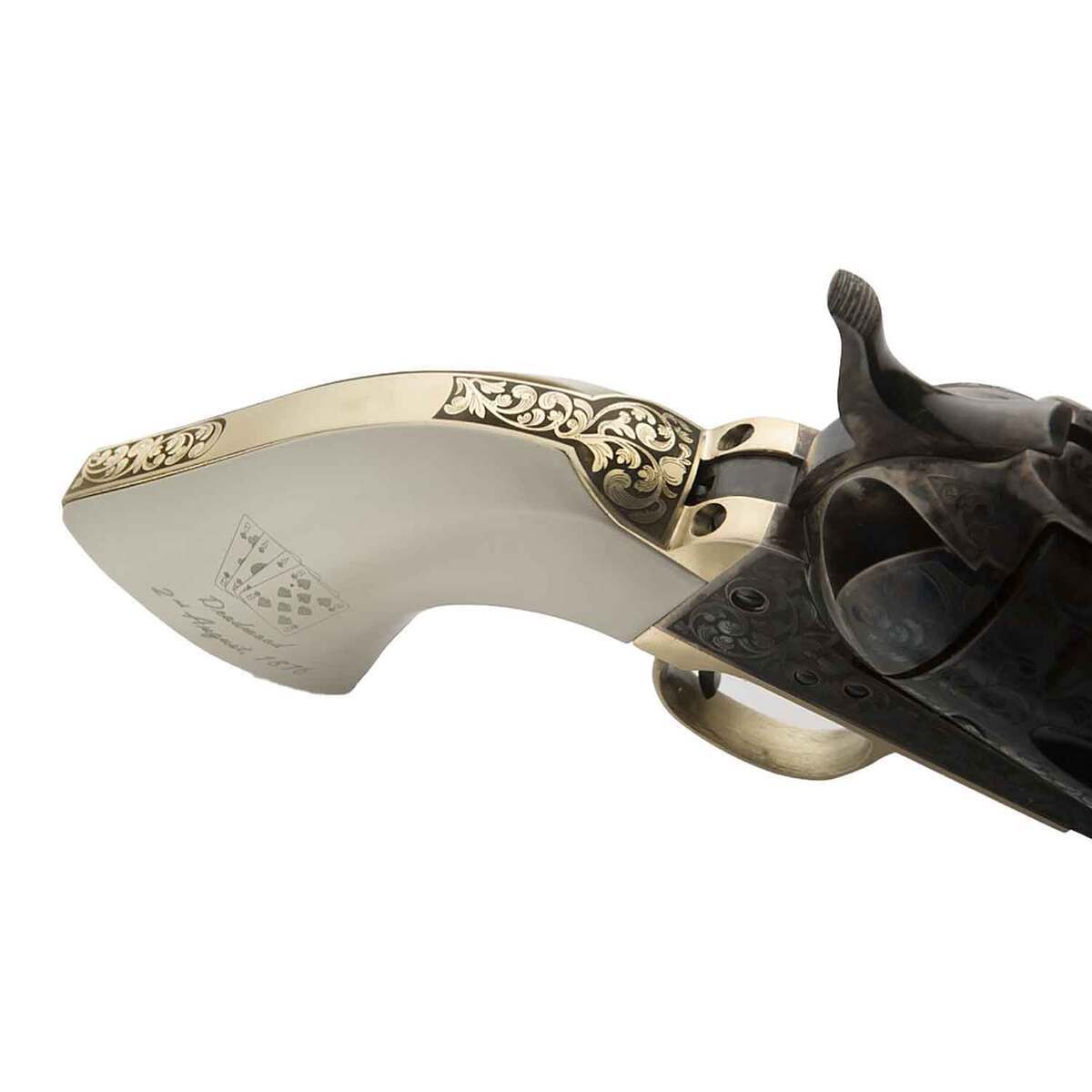 Pietta 1873 Great Western II Deadman's Hand 45 (Long) Colt 4.75in Blued Revolver - 6 Rounds Pietta 1873 Great Western II Deadman's Hand 45 (Long) Colt 4.75in Blued Revolver - 6 Rounds