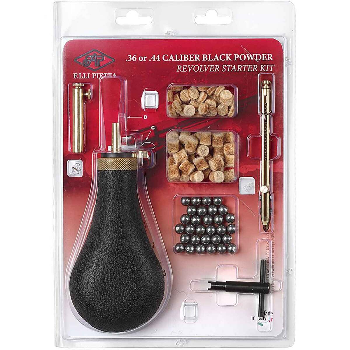 Kit Pulizia Pistola A Polvere Nera .31/.32/.36/.44/.45 Cal – Filetto 10/32 (EMSSCBK31/36/44)