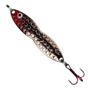 PK Lures Flutter Fish Ice Fishing Spoon - Copper Plated, 1/2oz, 2-1/2in