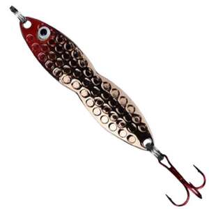 PK Lures Flutter Fish Ice Fishing Spoon - Copper Plated, 1/4oz, 2-1/8in