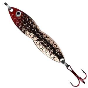 PK Lures Flutter Fish Ice Fishing Spoon - Copper Plated, 3/8oz, 2-1/2in
