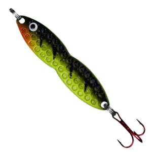 PK Lures Flutter Fish Ice Fishing Spoon - Firetiger, 3/8oz, 2-1/2in