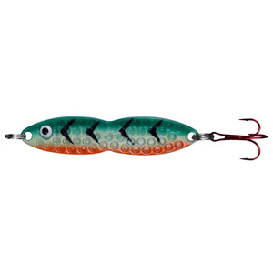 PK Lures Flutter Fish Ice Fishing Spoon - Firetiger Glow, 1/4oz, 2-1/8in