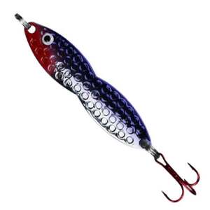 PK Lures Flutter Fish Ice Fishing Spoon - Nickel Blue, 1/2oz, 2-1/2in