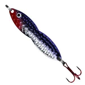 PK Lures Flutter Fish Ice Fishing Spoon - Nickel Blue, 3/8oz, 2-1/2in