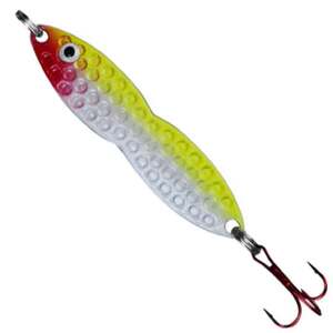 PK Lures Flutter Fish Ice Fishing Spoon - Pearl Chartreuse, 1oz, 3-1/8in