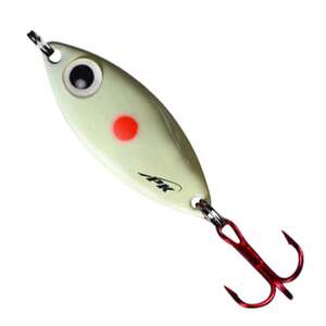 PK Lures Ice Fishing Spoon - Red Dot Glow, 1/4oz