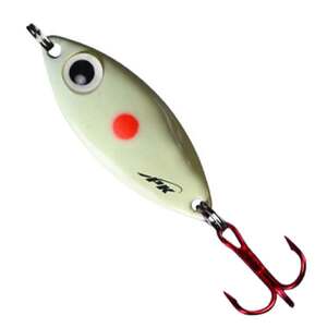 PK Lures Ice Fishing Spoon - Red Dot Glow, 1/8oz