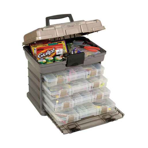 Plano 737 Tackle Box Multi Compartments 3 Tray SpinnerBait Section With  Dividers