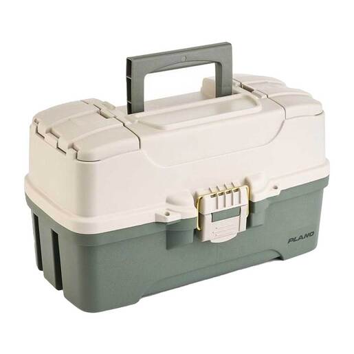 Plano Three Tray Tackle Box – Green/Tan – Green/Tan