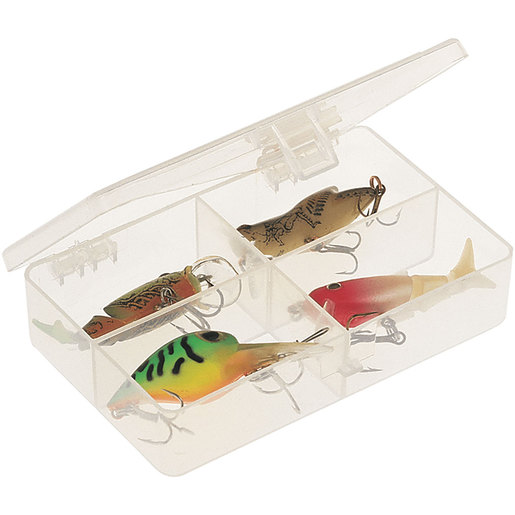 Plano 4-Compartment Tackle Utility Box – Clear Small