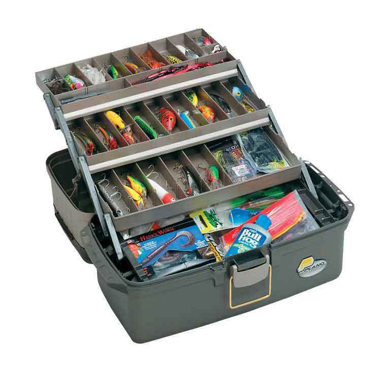 Plano 6134 Guide Series 3-Tray Tackle Box - GRAPHITE/SANDSTONE Plano 6134 Guide Series 3-Tray Tackle Box - GRAPHITE/SANDSTONE