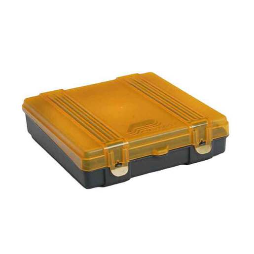Plano Pistol Ammo Box – 100 Rounds – Amber/Charcoal – Amber/Charcoal