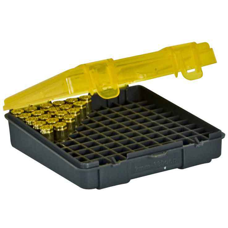 Plano Pistol Ammo Box - 100 Rounds - Amber/Charcoal Plano Pistol Ammo Box - 100 Rounds - Amber/Charcoal