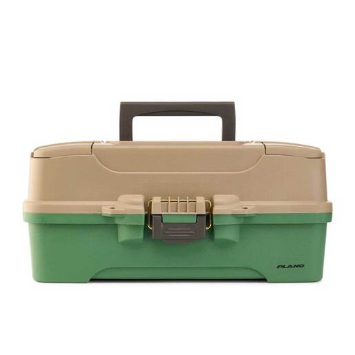 Plano Catfish Kit Three Tray Tackle Box - Tan/Green