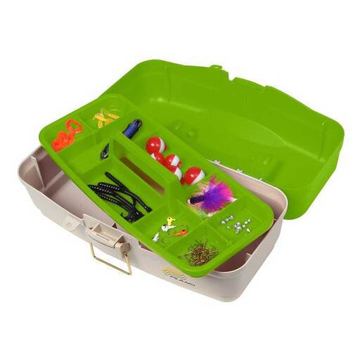 Plano Let’s Fish One-Tray Tackle Box – Green/White