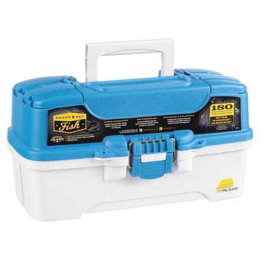 Plano Let’s Fish Three-Tray Tackle Box – Blue/White