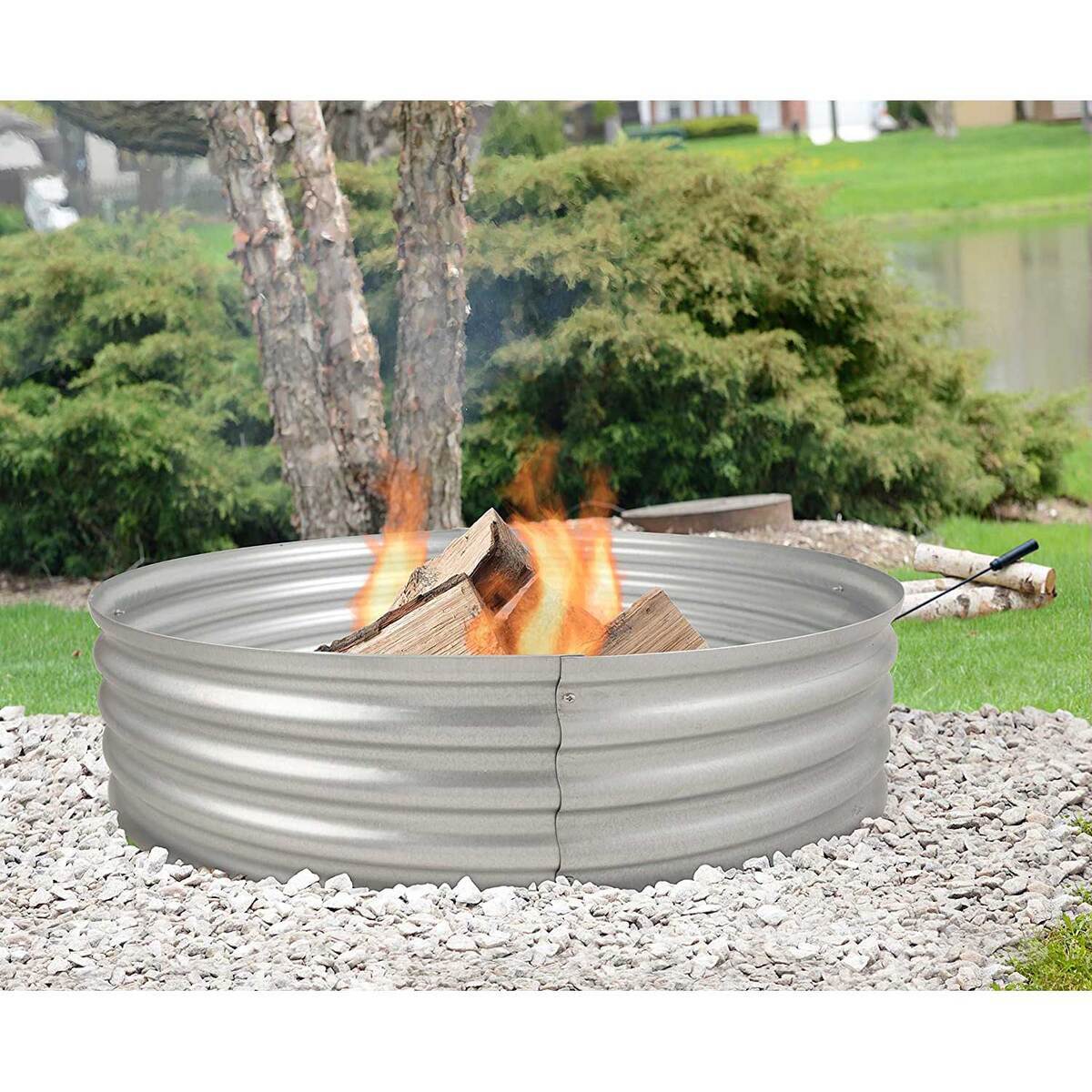 Pleasant Hearth Infinity Galvanized Fire Ring - Grey Pleasant Hearth Infinity Galvanized Fire Ring - Grey