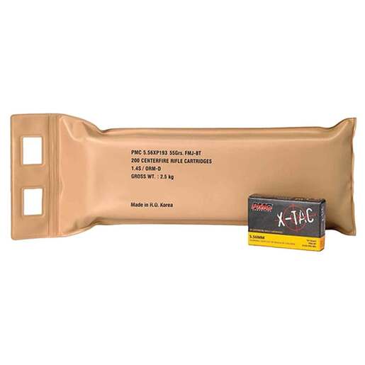 PMC Battle 5.56mm NATO 55gr FMJBT Rifle Ammo Ammo - 200 Rounds 200 Rounds Ammo