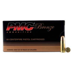 PMC Bronze 38 Super Auto +P 130gr FMJ Handgun Ammo - 50 Rounds