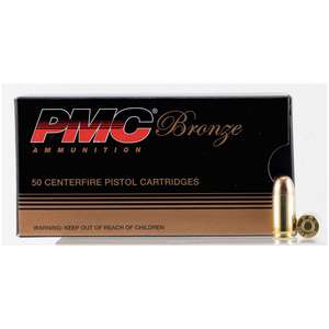 PMC Bronze 380 Auto (ACP) 90gr FMJ Handgun Ammo - 50 Rounds