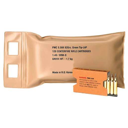 PMC Bronze 5.56mm NATO 62gr LAP Rifle Ammo Ammo - 120 Rounds 120 Rounds Ammo