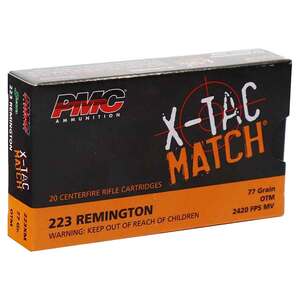 PMC Match 223 Remington 77gr OTM Rifle Ammo - 20 Rounds