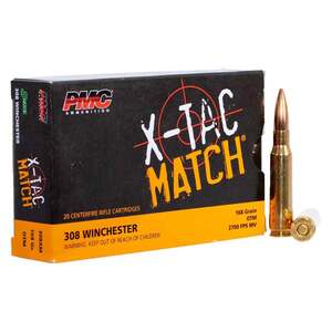 PMC Match 308 Winchester 168gr OTM Rifle Ammo - 20 Rounds