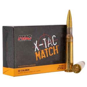 PMC X-Tac 50 BMG 740gr Rifle Ammo - 10 Rounds