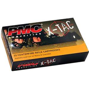 PMC X-Tac 5.56mm NATO 62gr Light Green Tip Centerfire Rifle Ammo - 20 Rounds