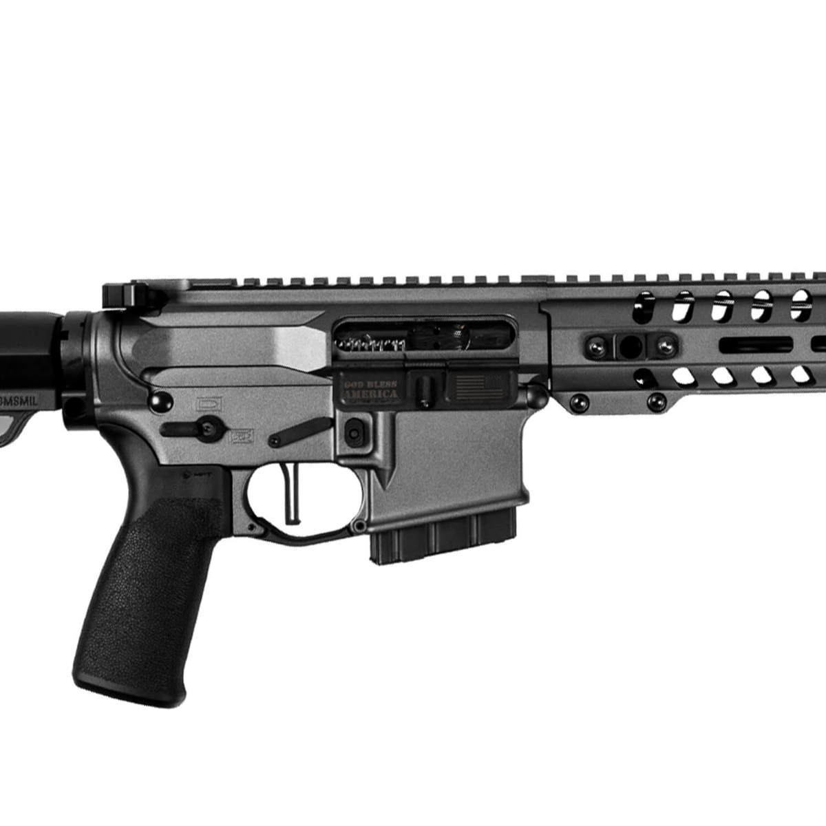 Patriot Ordnance Factory Minuteman 350 Mission First Tactical Stock 350 Legend 16.5in Tungsten Gray/Black Anodized Modern Sporting Rifle - 30+1 Rounds - Gray Patriot Ordnance Factory Minuteman 350 Mission First Tactical Stock 350 Legend 16.5in Tungsten Gray/Black Anodized Modern Sporting Rifle - 30+1 Rounds - Gray