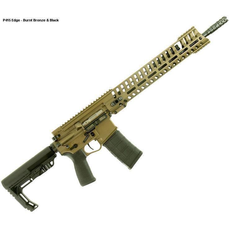 Patriot Ordnance Factory P415 Edge 5.56mm NATO 16.5in Burnt Bronze Cerakote Semi Automatic Modern Sporting Rifle - 30+1 Rounds - Burnt Bronze Patriot Ordnance Factory P415 Edge 5.56mm NATO 16.5in Burnt Bronze Cerakote Semi Automatic Modern Sporting Rifle - 30+1 Rounds - Burnt Bronze
