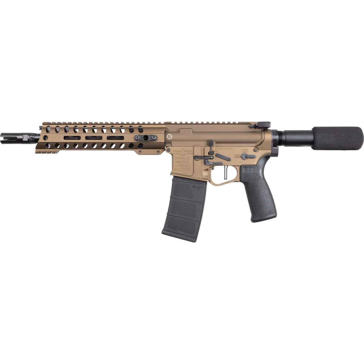 Patriot Ordnance Factory Renegade+ 5.56mm NATO 10.5in Burnt Bronze Cerakote Modern Sporting Pistol - 30+1 Rounds Patriot Ordnance Factory Renegade+ 5.56mm NATO 10.5in Burnt Bronze Cerakote Modern Sporting Pistol - 30+1 Rounds