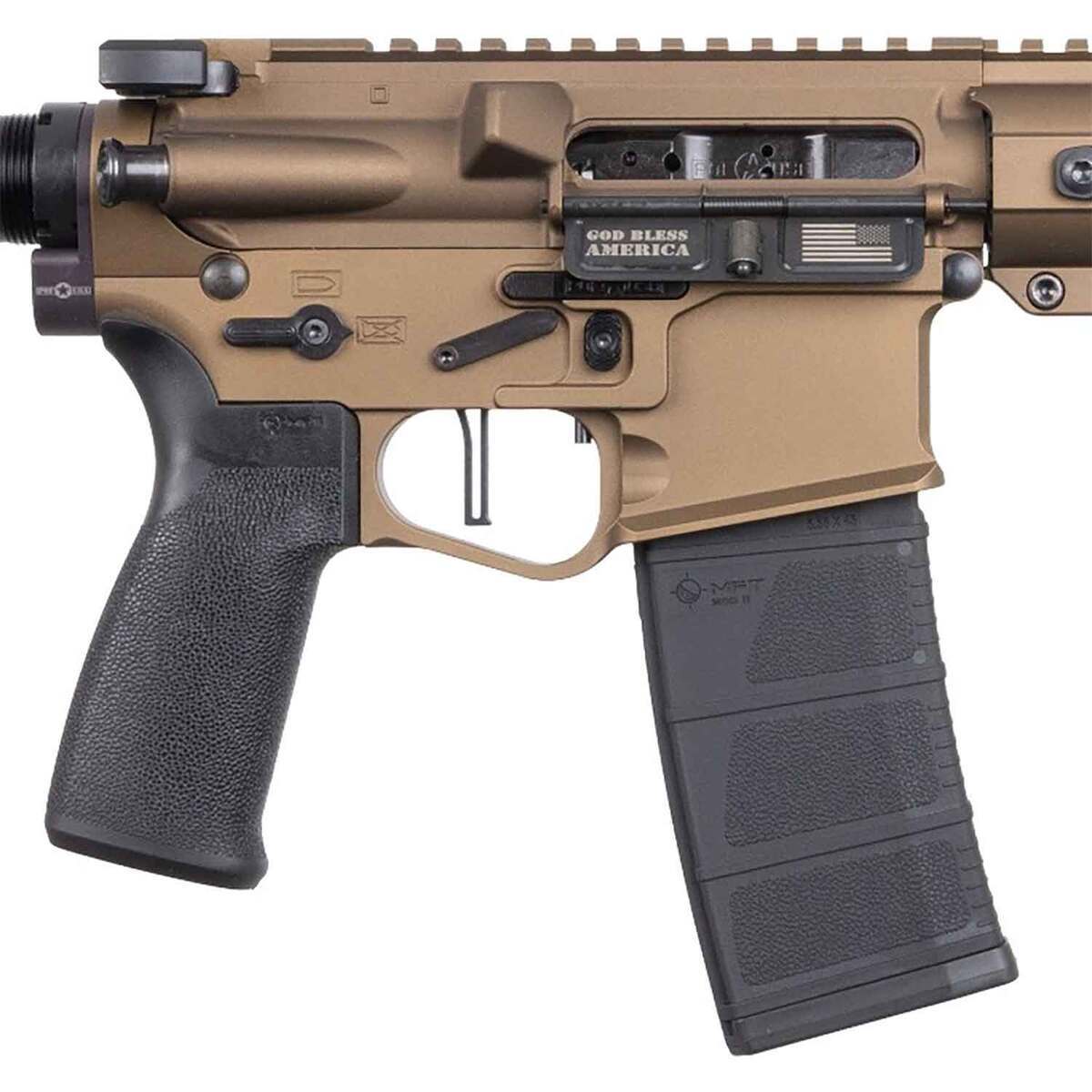 Patriot Ordnance Factory Renegade+ 5.56mm NATO 10.5in Burnt Bronze Cerakote Modern Sporting Pistol - 30+1 Rounds Patriot Ordnance Factory Renegade+ 5.56mm NATO 10.5in Burnt Bronze Cerakote Modern Sporting Pistol - 30+1 Rounds