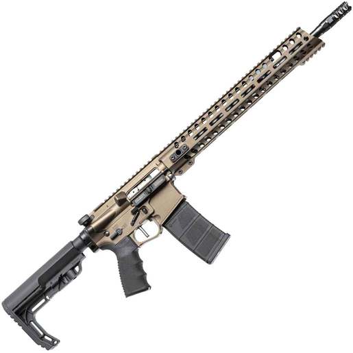 Patriot Ordnance Factory Patriot Ordnance Factory Renegade + 5.56mm NATO 16.5in Bronze Anodized Semi Automatic Modern Sporting Rifle - 30+1 Rounds - Bronze/Black