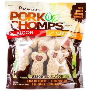Pork Chomps 4in Assorted Crunchy Bonez