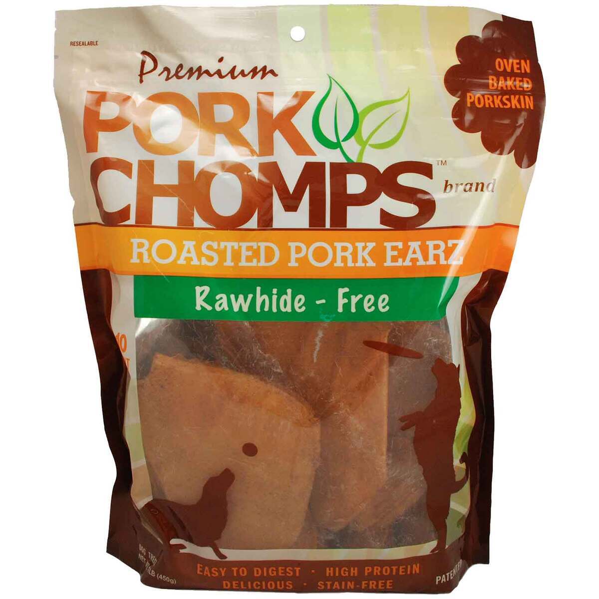 Pork Chomps Roasted Pork Earz Dog Treat - Pink 1lb Pork Chomps Roasted Pork Earz Dog Treat - Pink 1lb