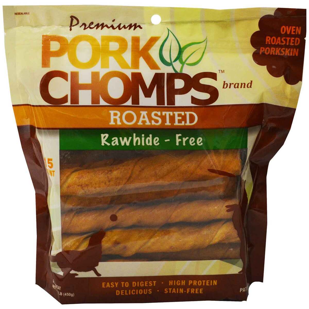 Pork Chomps Roasted Pork Large Twists - Brown Pork Chomps Roasted Pork Large Twists - Brown