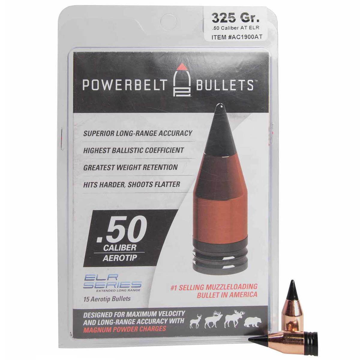 Powerbelt AeroTip ELR 50 Caliber Muzzleloader Bullets - 15 Pack Powerbelt AeroTip ELR 50 Caliber Muzzleloader Bullets - 15 Pack