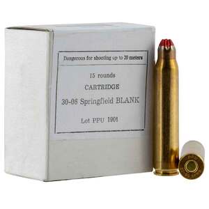 PPU 30-06 Springfield Rifle Blanks - 15 Rounds