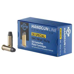 PPU Handgun 38 Special 158gr SWC Handgun Ammo - 50 Rounds