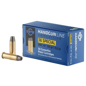 PPU Handgun 38 Special 158gr SWCHP Handgun Ammo - 50 Rounds