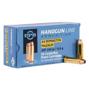 PPU Handgun 44 Magnum 240gr JHP Handgun Ammo - 50 Rounds