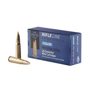 PPU Metric Rifle 7.62x39mm 123gr FMJ Rifle Ammo - 20 Rounds