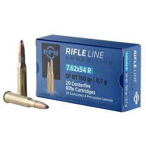 PPU Metric Rifle 7.62x54R 150gr SP Rifle Ammo - 20 Rounds