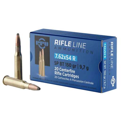 PPU Metric Rifle 7.62x54R 150gr SP Rifle Ammo Ammo - 20 Rounds 20 Rounds Ammo