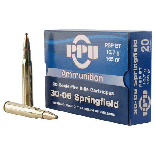 PPU Standard Rifle 30-06 Springfield 165gr PSP Rifle Ammo Ammo - 20 Rounds 20 Rounds Ammo